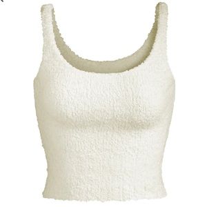Skims Cozy Knit Tank in Bone / White. S/M. Never worn.